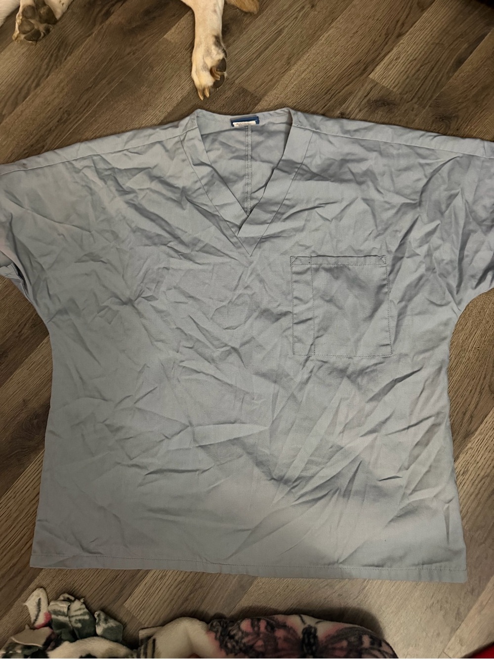 Cherokee Light Blue V-Neck Short Sleeve Scrub Top